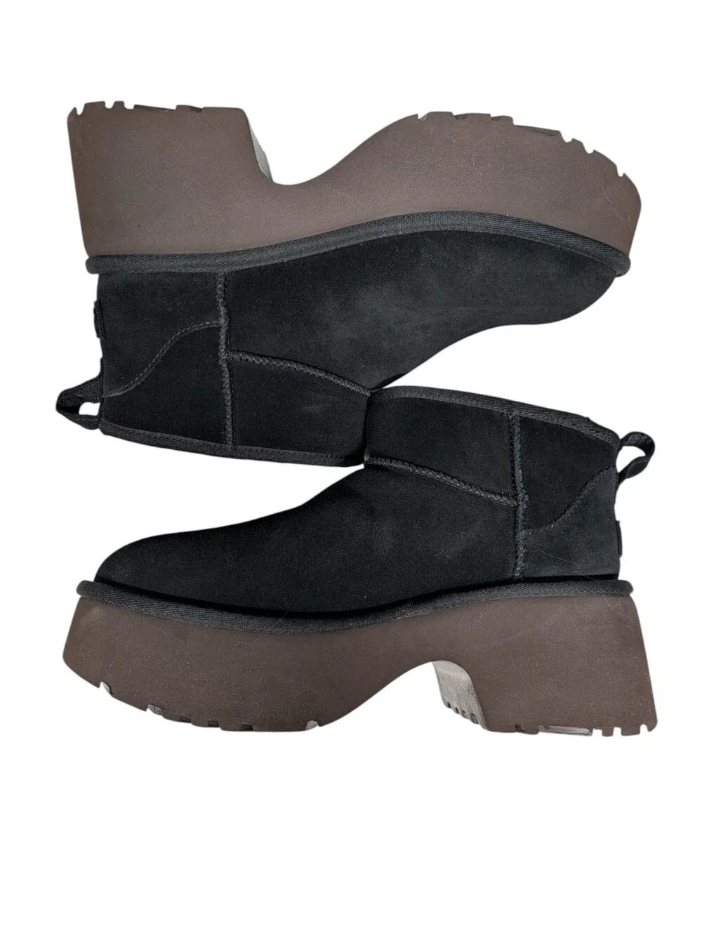 UGG Classic Ultra Mini New Heights Black Boots .. Size 10